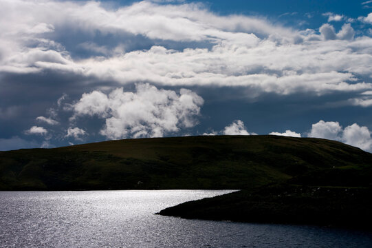 UK, Wales, Powys, Elan Valley, dramatic sky