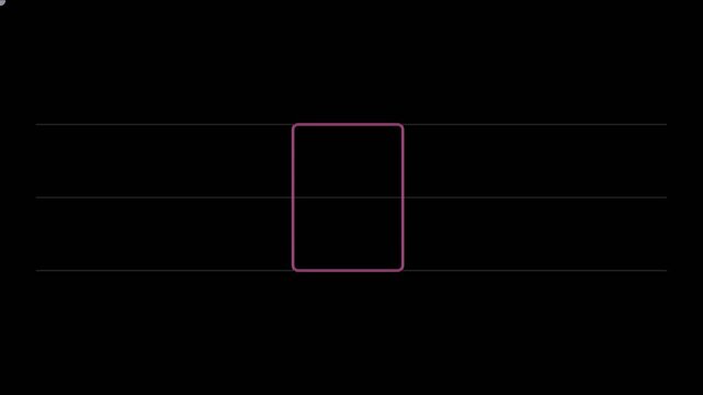 Minimalist pink rounded rectangle frame on animation 4k black background, for and overlay, projects