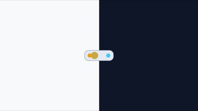 Minimalist ui toggle switch animation: on and off interaction for mobile app 4k