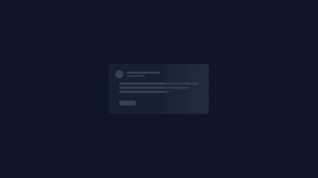 Minimalist ui notification card animation with smooth pop-up effect for modern digital interfaces 4k