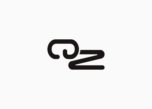 Text QZ logo design. This monogram Logo Mark for Branding and Corporate Identity