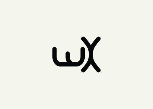 Text WX logo design. This monogram Logo Mark for Branding and Corporate Identity