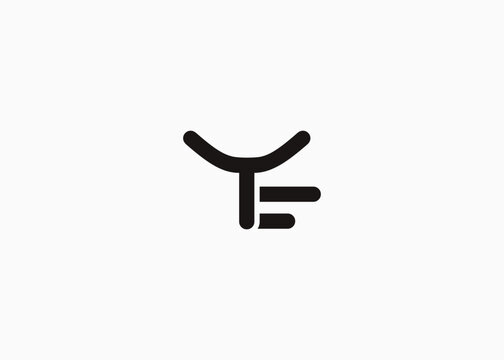 Text YF logo design. This monogram Logo Mark for Branding and Corporate Identity