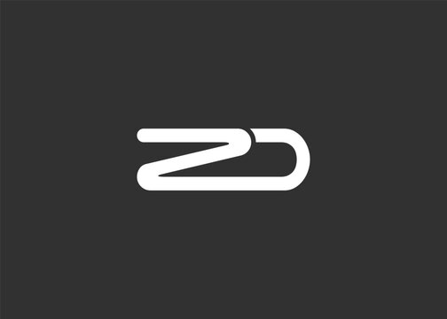 Text ZD logo design. This monogram Logo Mark for Branding and Corporate Identity