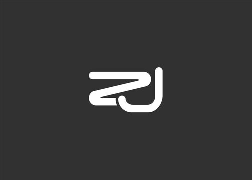 Text ZJ logo design. This monogram Logo Mark for Branding and Corporate Identity