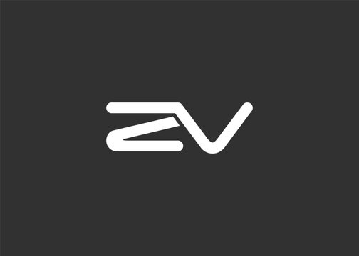 Text ZV logo design. This monogram Logo Mark for Branding and Corporate Identity