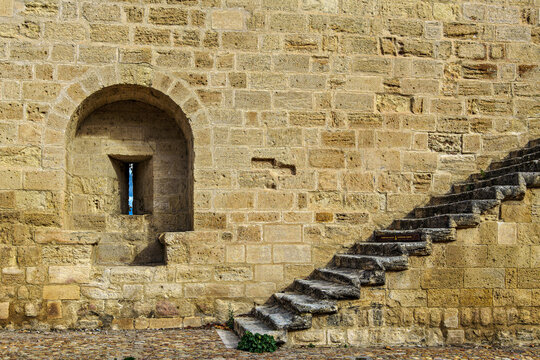 Ramparts and Medieval Walls of Aigues Mortes in Camargue, France