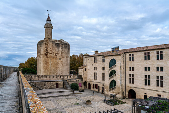 Ramparts and Medieval Walls of Aigues Mortes in Camargue, France