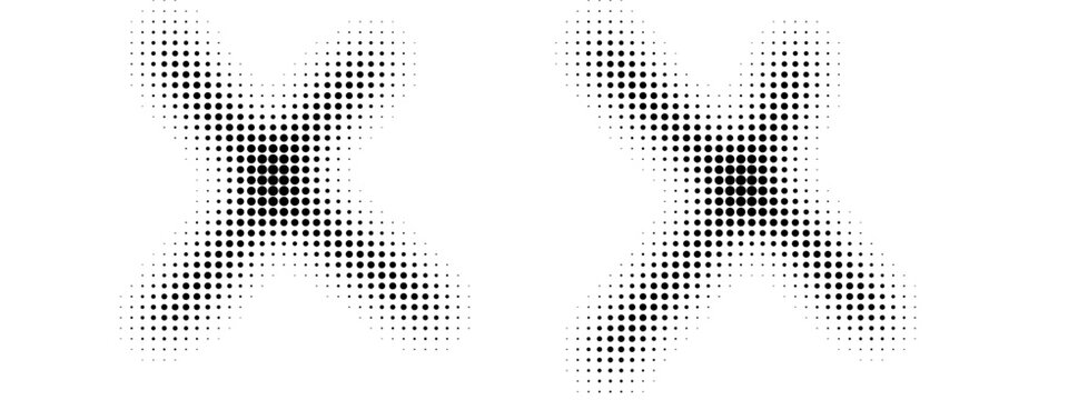 Halftone Bracket Symbol Dot Pattern Vector Graphic