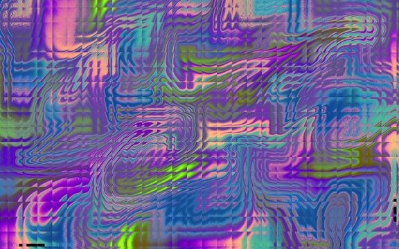Vibrant Abstract Glitch Art Background with Iridescent Liquid Swirls