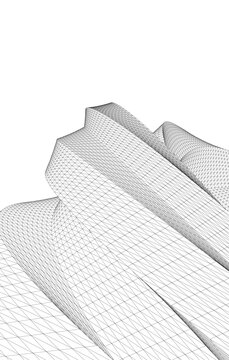 Architectural drawing. Futuristic background