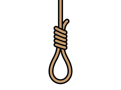 Illustration of a hangmans noose knot