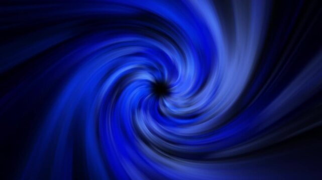 Animation of the absorption of matter by an abstract black hole. Rushing with a swirl to the center of the blue and white tongues of matter. Abstract tunnel.4k video.