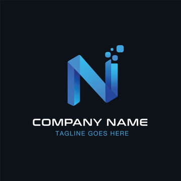 Modern N alphabet technology logo template featuring a clean, geometric, and professional lettermark. The design represents innovation, connectivity, digital transformation, speed, progress,