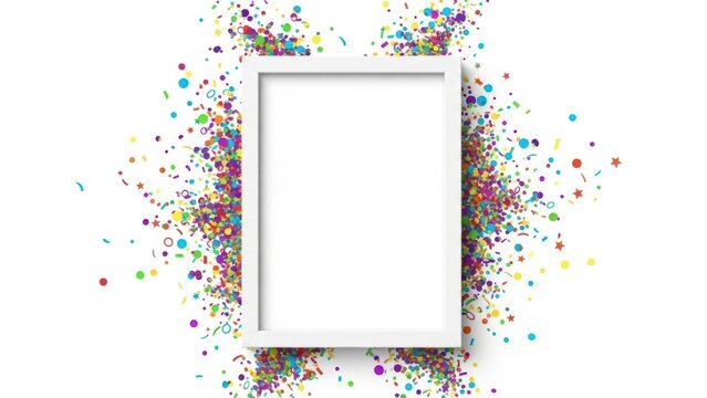 Colorful abstract digital frame with dots