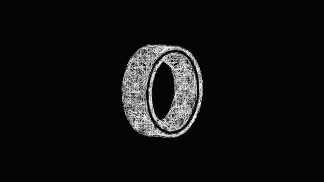 Sketch yoga wheel icon animation - smooth progressive reveal