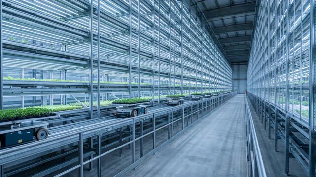 Vertical Farming Facility with Artificial Intelligence Controlled Growing System