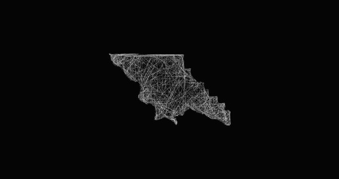 Sketch San Luis Obispo outline map animation - smooth progressive reveal