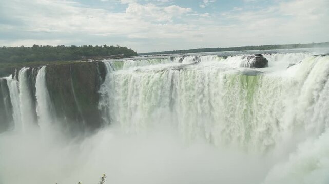 Iguazu Falls Waterfalls in Argentina and Brazil at the Triple Frontier
