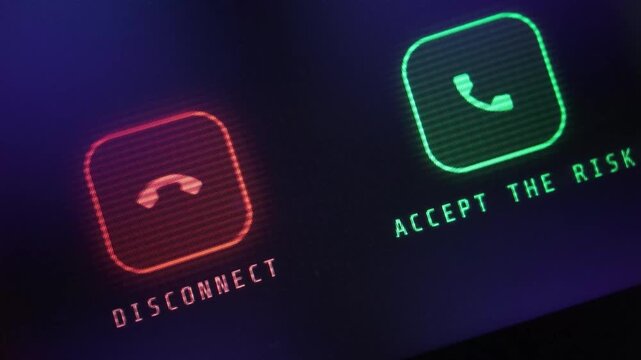 Reject Call and Accept Call Buttons on Screen