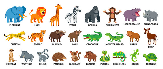 Cute Cartoon Animals Collection for Kids © udin