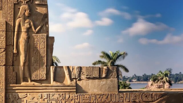 Temple of kom Ombo, located in Aswan, Egypt.