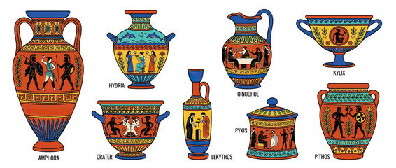 Collection of Ancient Greek Pottery Illustrations © afam