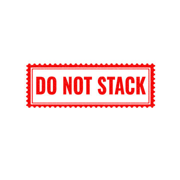 Red do not stack stamp sign with grunge texture