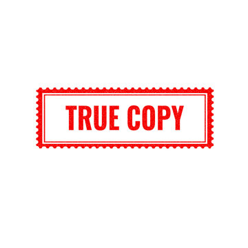 Red true copy stamp sign with grunge texture