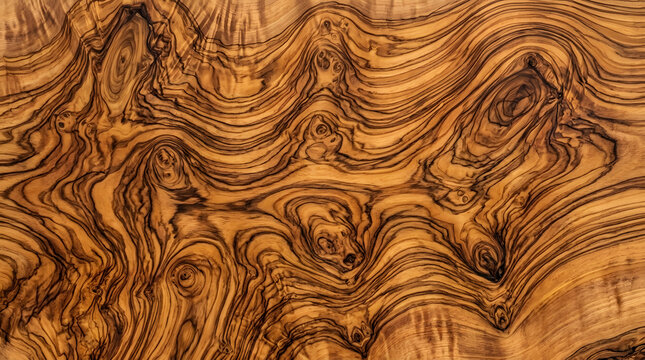 Rich Olive Wood Grain Texture, Natural Organic Pattern, Warm Brown Swirls, Abstract Background for Design
