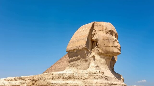 The pyramids at Giza in Egypt and sphinx.