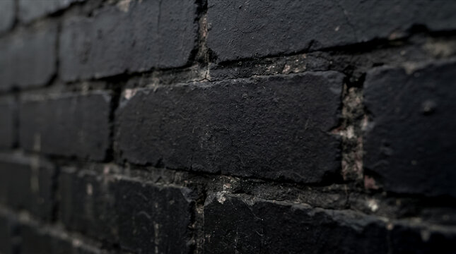 Close up of black brick wall