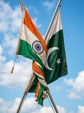 Intense Geopolitical Conflict and Rivalry of India and Pakistan. For international conflict, political rivalry, geopolitical tension, potential war, nationalism, and diplomatic crisis