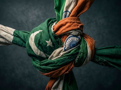 Intense Geopolitical Conflict and Rivalry of India and Pakistan. For international conflict, political rivalry, geopolitical tension, potential war, nationalism, and diplomatic crisis