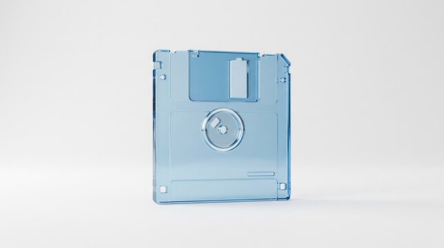 Vintage Blue Floppy Disk Storage Media Technology.