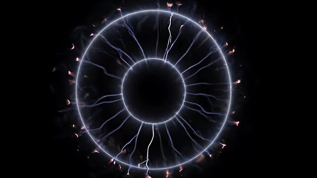 Electric Discharge Inside A Plasma Ball Demonstrating High Voltage Physics And Energy Plasma Science Phenomena