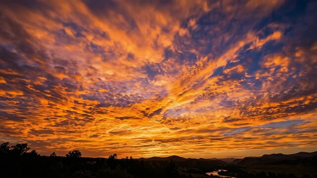 Breathtaking scene of nature's beauty during sunset.