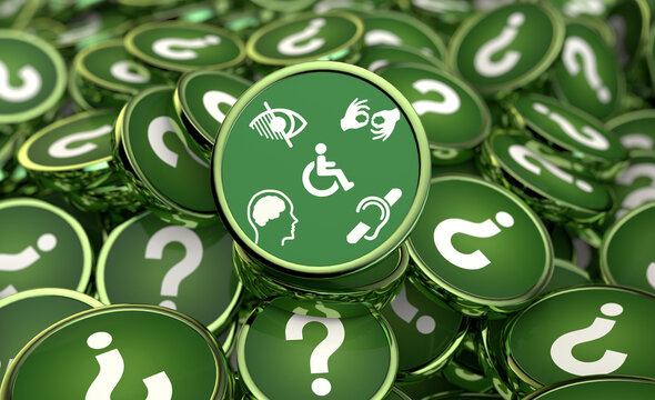 Disabled, Disability Signs, Icons are Visual Presentation.