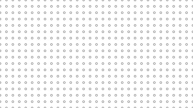 Minimalist dot grid pattern with black circular outlines arranged in a uniform geometric matrix on a white background