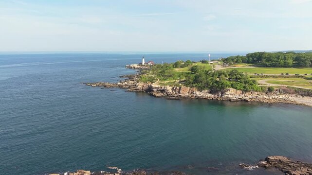 Areal view of Portland light house