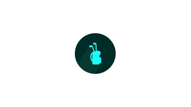 Golf Caddie Bag Icon Animation