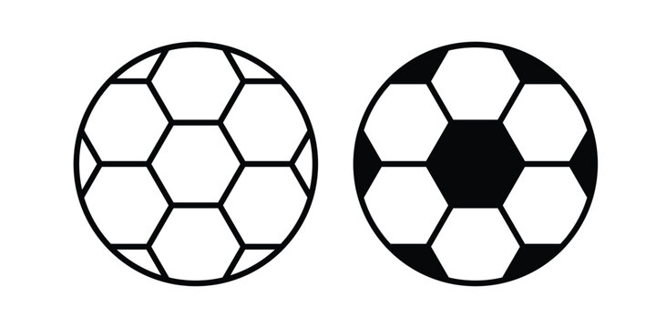 Football icon solid symbol collection