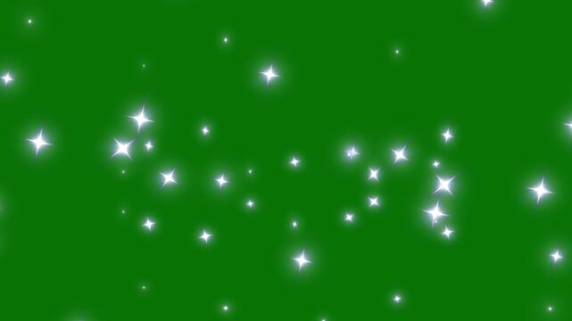 star glitter sparkle twinkle animation, bright white glowing flare, hand drawn doodle style, magical starlight overlay on green screen background, 4k