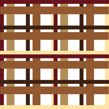 A visually striking abstract pattern featuring a warm color palette of brown and beige, arranged in a repeating grid or plaid design, perfect for backgrounds and graphic elements