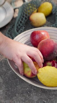 Close-Up of Fresh Fruits in a Bowl