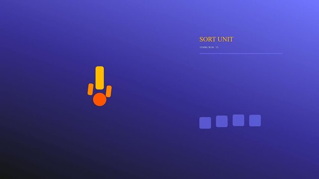 Minimalist geometric ai copilot interface features a glowing orange circle and vertical bar elements displayed within a soft blue digital environment for modern software user experience