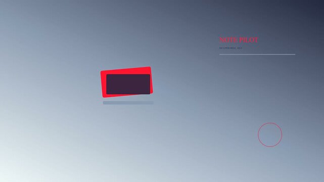 Minimalist geometric ai copilot interface showcasing floating red rectangular containers that shift across a smooth soft gradient surface during a digital design animation sequence rendering