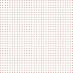 Terracotta brown polka dot grid pattern, symmetrical rows of small circles on a plain white background © CaptaiN
