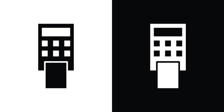 Card machine icon outline elements series