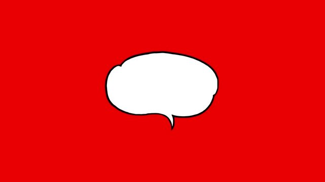 Bubble wow chat green screen animation, thought bubble icon animation, speech bubble 4k animated & black background.